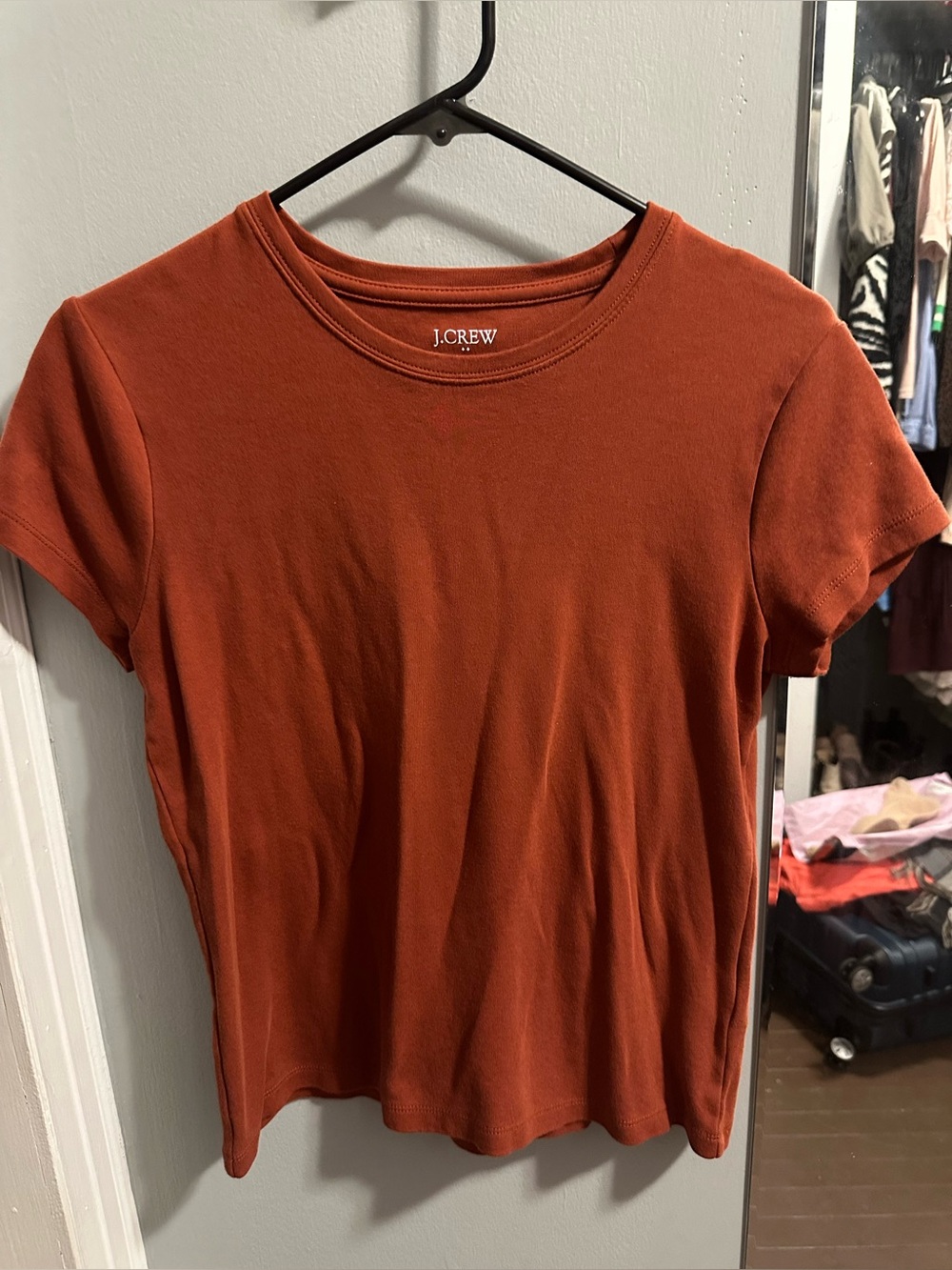 J.Crew Short Sleeve Crewneck Tee in Rust